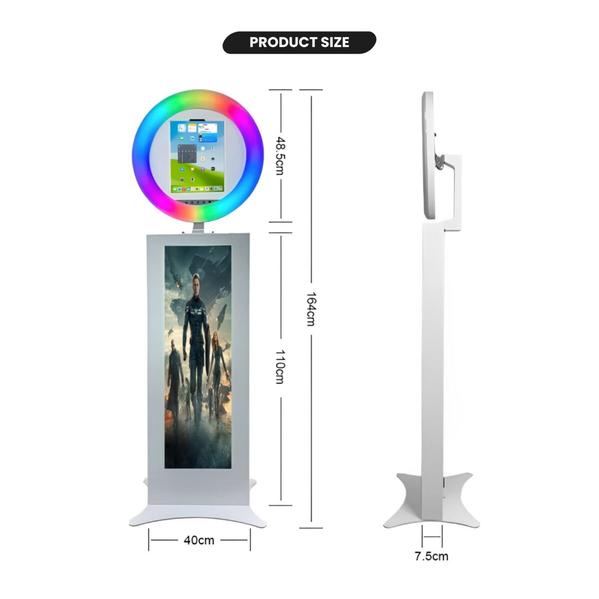 iPad Photo Booth Selfie Pod with LCD Screen - Image 4