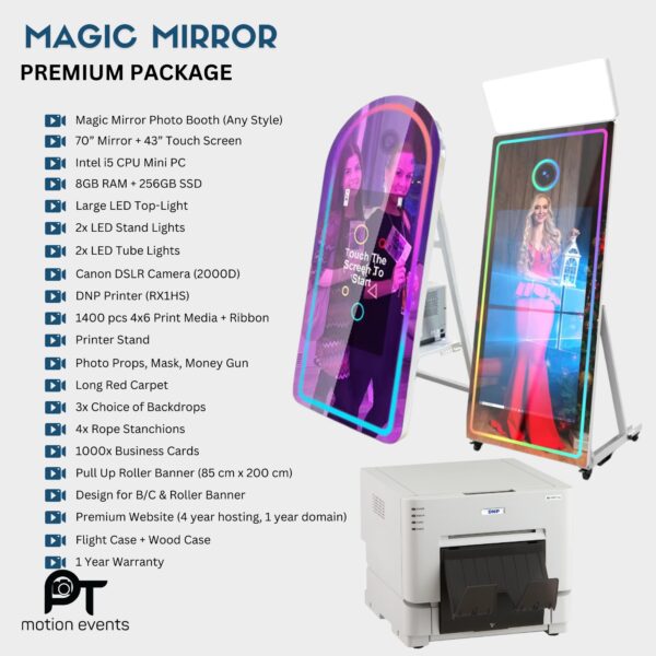 Magic Mirror Photo Booth Premium Package